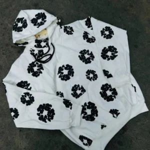 Suéter con capucha Denim Tears Floral - Blanco de Algodón Premium - Imagen 1