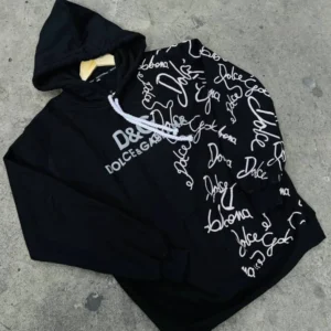 Suéter con capucha Dolce & Gabbana - Negro de Algodón Premium - Imagen 1